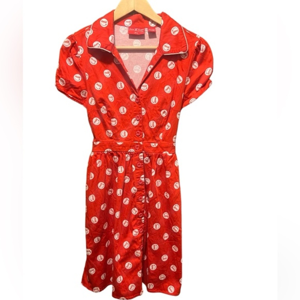 Loungefly Stitch Shoppe Desy Coca Cola Bottle Cap Print Dress Size Medium